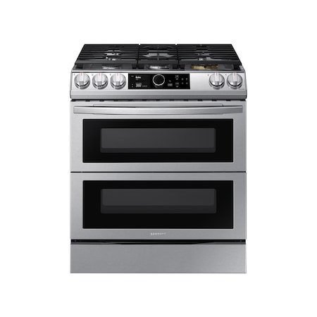 Samsung Smart Dial Flex Duo Dual Fuel Slide-in Range with Air Fry and Wi-Fi - 6.3 cu. ft. Stainless Steel NY63T8751SS